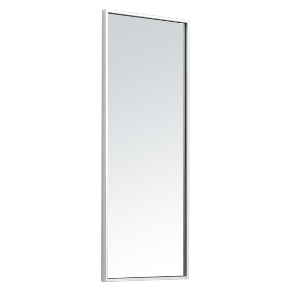 Elegant Decor Metal Frame Rectangle Mirror 14 Inch In Silver MR41436S